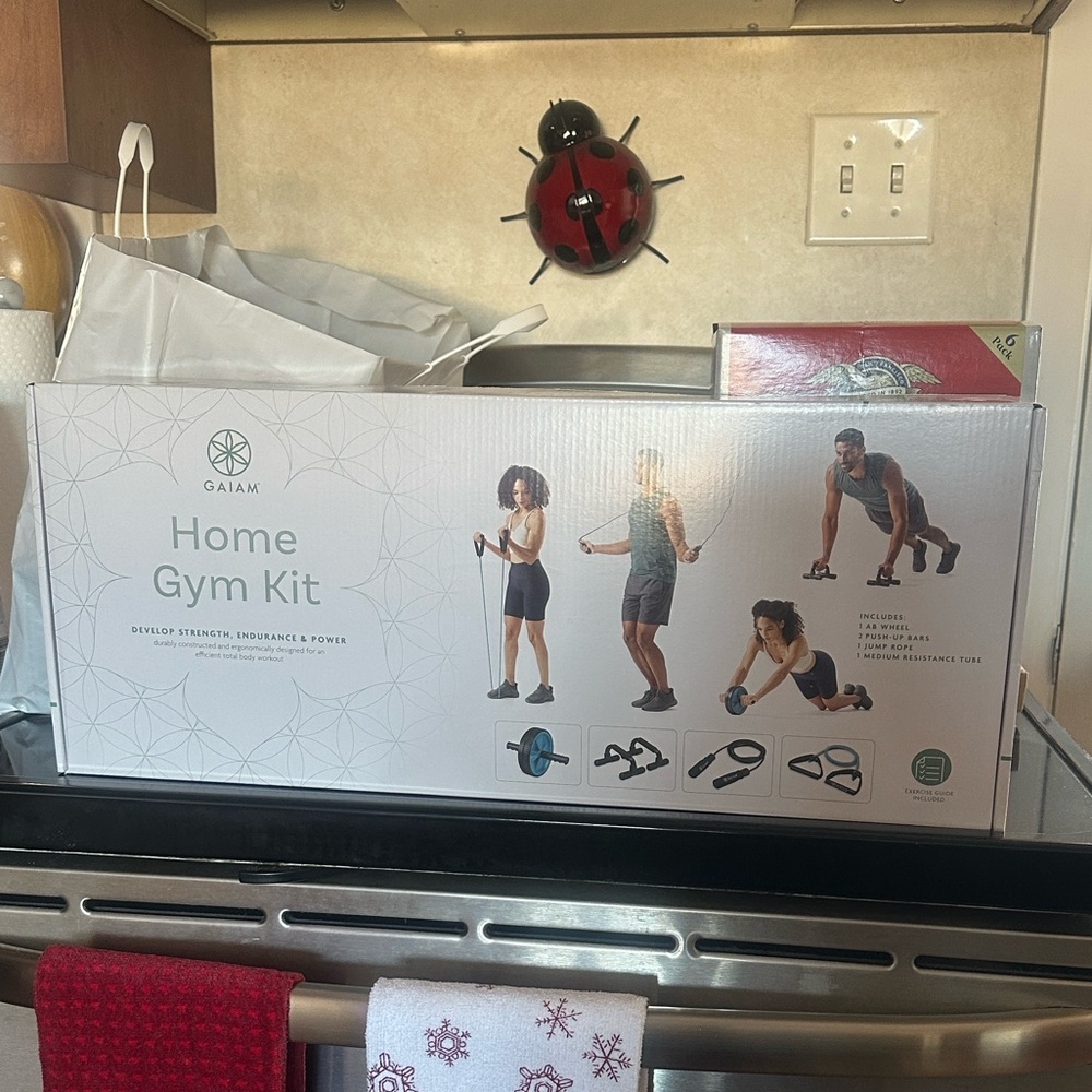 GAIAM Fitness Kit with Blue and Black Equipment